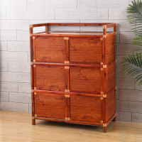 尋木匠不锈钢碗柜家用厨房橱柜灶台收纳柜木纹多功能简易柜子储物置物柜