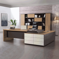 尋木匠老板桌办公桌总裁桌椅大班台简约现代单人主管经理办工桌办公家具