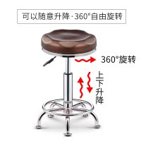 尋木匠凳子圆理发店椅子廊专用按摩床技师凳院皮坐垫理发椅旋转