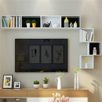 尋木匠客厅隔板壁挂柜墙上置物架电视背景墙装饰架影视墙面壁储物柜创意