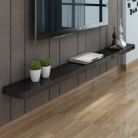 尋木匠电视墙置物架搁板客厅机顶盒壁挂背景墙上电视柜实木烤漆一字隔板