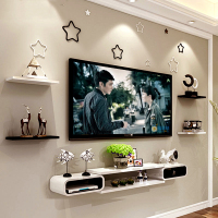 尋木匠墙壁机顶盒架壁挂创意格子墙上置物架壁柜电视墙装饰卧室现代简约