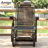 尋木匠伸缩折叠摇摇椅大人阳台户外办公午睡真藤椅老人孕妇躺睡椅沙发床