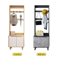 尋木匠北欧厅柜衣帽架挂衣架鞋柜鞋架一体组合换鞋凳进玄关隔断柜