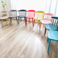 尋木匠北欧风现代温莎椅简约塑料休闲椅子家用洽谈书桌椅懒人靠背餐椅子