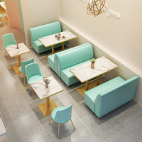 尋木匠经济型网红奶茶店桌椅组合简约清新漫咖啡厅餐饮店休闲食堂铁艺椅