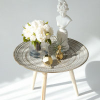 尋木匠茶几简约圆形花盆栽文艺创意店铺民宿复古in北欧式风小边桌角几