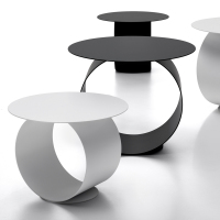 尋木匠2020新款北欧黑白茶几现代简约圆形桌创意铁艺客厅家用角几咖啡桌