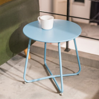 尋木匠户外防锈北欧简约铁艺小茶几沙发边几小角几现代阳台户外小圆桌