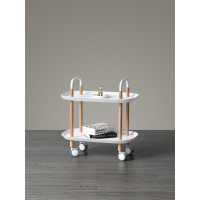 尋木匠现代简约北欧移动推车沙发边几小茶几ins收纳两层带轮多功能餐车