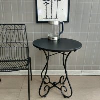 尋木匠简易茶几铁艺休闲小圆桌子欧式沙发边几阳台简约迷你现代直播间