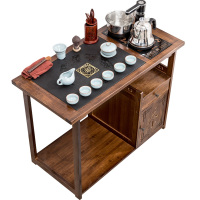 尋木匠移动泡茶桌茶几简约现代茶车复古小户型茶水架竹制茶台茶艺桌套装