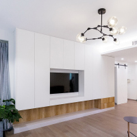 尋木匠 白色电视柜现代简约客厅墙边柜储物柜玄关柜定制屋定做