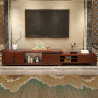 尋木匠中式实木电视柜客厅新中式现代简约伸缩地柜大户型多功能储物柜