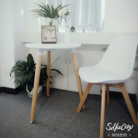 尋木匠伊姆斯家用阳台北欧小圆桌接待洽谈桌椅组合简约休闲餐桌咖啡店桌