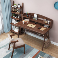 尋木匠北欧实木书桌书架一体简约家用中小卧室学习写字台电脑桌