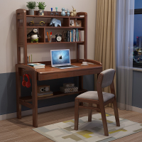 尋木匠实木书桌书架一体桌可升降家用写字台子卧室办公电脑桌子