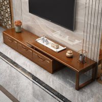 尋木匠实木电视柜组合伸缩电视柜现代中式简约地柜时尚小户型客厅家具