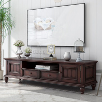 尋木匠家私美式乡村实木电视柜茶几酒柜组合小户型客厅复古套装家具