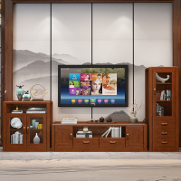 尋木匠新中式实木电视柜组合现代小户型伸缩客厅套装地柜多功能简约家具