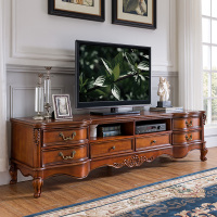 尋木匠美式乡村电视柜客厅实木电视柜1.8米2米2.2米2.4米电视柜