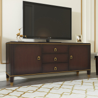 尋木匠美式轻奢卧室电视柜实木1.5米现代简约电视机柜高款客厅地柜