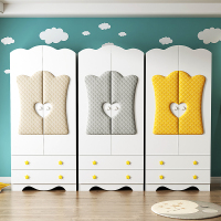 尋木匠定制衣柜实木小户型男孩女孩房双衣橱抽屉定做卧室衣柜