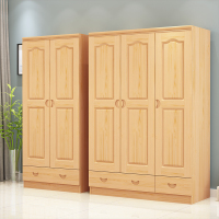 尋木匠实木衣柜松木 简约现代经济型储物柜 三四组合卧室家具