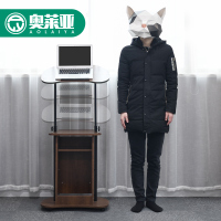 尋木匠升降笔记本电脑桌移动会议培训讲台桌站立办公学习桌迎宾台