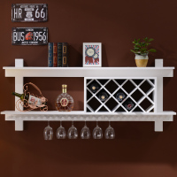 尋木匠实木酒架壁挂家用置物架酒格子菱形现代简约墙壁酒柜餐厅红酒架