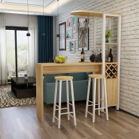 尋木匠简约现代吧台桌家用酒柜玄关转角隔断柜创意小吧台桌高脚餐桌欧式