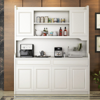 尋木匠餐边柜现代简约酒柜餐厅微波炉厨房柜子高餐柜碗柜大储物茶水白色