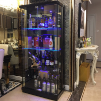 尋木匠现代简约钢化玻璃酒柜红酒餐厅酒柜靠墙客厅柜小酒柜双单展示柜