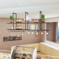 尋木匠铁艺吧台吊架倒挂酒杯架悬挂式酒柜酒架吊架子置物架装饰收纳架