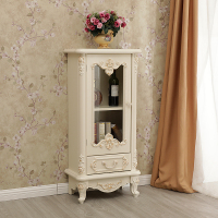 尋木匠新款欧式单酒柜白色象牙白餐边柜法式储物柜边柜厂家直销