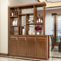 尋木匠新中式厅柜进隔断酒柜实木间厅柜客厅屏风玄关柜双面鞋柜