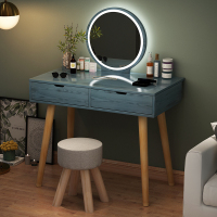 尋木匠北欧轻奢ins风梳妆台简约现代卧室小型网红少女化妆桌带灯经济型