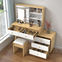 尋木匠北欧梳妆台卧室简约现代迷你小户型网红化妆台床头柜收纳柜一体