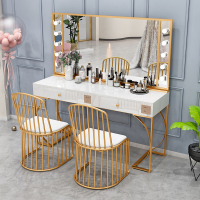 尋木匠影楼化妆台简约现代婚纱摄影工作室专业化妆桌网红ins梳妆台带灯