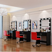 尋木匠梳妆台北欧简约现代专用影楼化妆台带灯学校婚纱化妆桌院专业