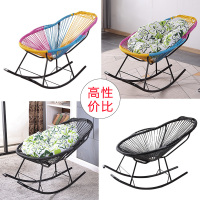 尋木匠彩虹摇椅躺椅大人藤编懒人摇摆椅子家用午睡七彩摇椅滕网红躺椅夏