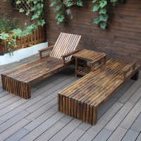 尋木匠户外实木沙滩椅防腐木休闲阳台家用午休午睡躺椅室外游泳池休息椅