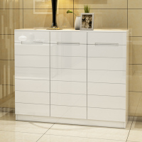 尋木匠鞋柜实木简约现代白色烤漆大容量厅玄关柜多功能客厅鞋柜超薄