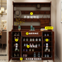 尋木匠实木色鞋柜家用厅柜简约现代中式玄关柜多层多功能大容量储物柜