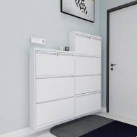 尋木匠小户型鞋柜带锁外柜超薄15cm进鞋柜一体靠墙悬挂室外防盗收纳