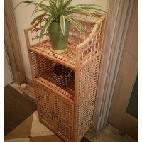 尋木匠四层简易储物柜子床头柜鞋柜玩具藤编收纳柜玩具实木手工