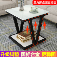 尋木匠茶几简约现代家用客厅小方几创意钢化玻璃方形茶桌小户型沙发角几