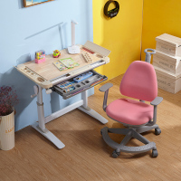 尋木匠学习桌椅可升降小实木书桌家用写字桌椅套装小户型课桌椅