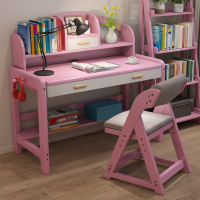 尋木匠实木书桌带书架组合学习桌椅可升降家用中小写字台电脑桌