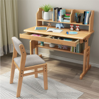 尋木匠实木书桌可升降书架组合学习写字台家用简约卧室电脑桌子